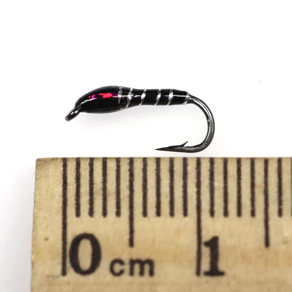 Bimoo-SEÑUELOS de pesca con mosca, 10 unidades, 20 unidades, 50 unidades, n. ° 14, zumbador de gancho, moscas, ninfa, Midge, trucha - imagen 2
