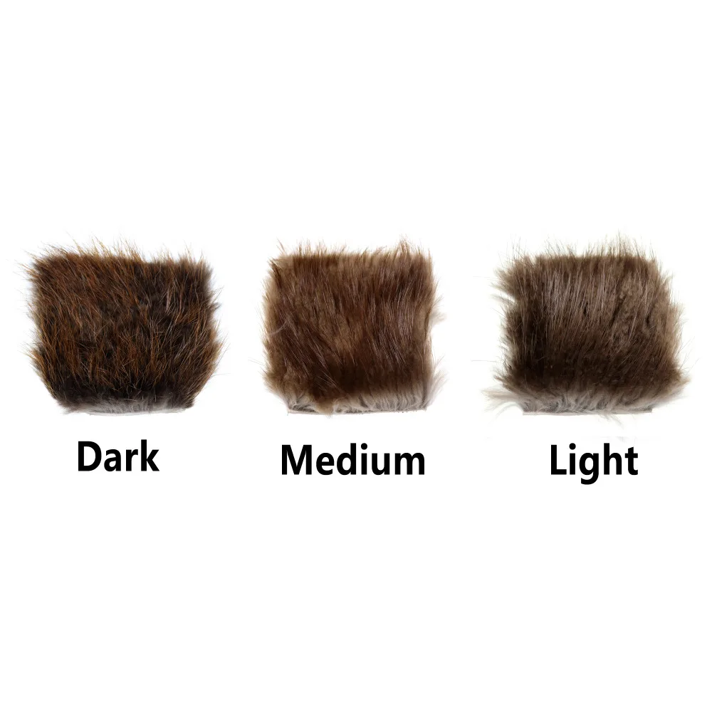 Bimoo, 2 uds., 6x6cm, pelo de piel de castor para mosca seca, Caddis, emergers, ninfa, mayo, atado de moscas, trucha, Material de pesca con mosca, Color Natural - imagen 5