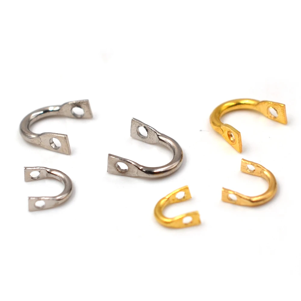 MNFT 50 Uds Spinner Easy Spin Spinner horquillas tamaño doblado L/M/S oro plata DIY accesorios de Señuelos de Pesca - imagen 4