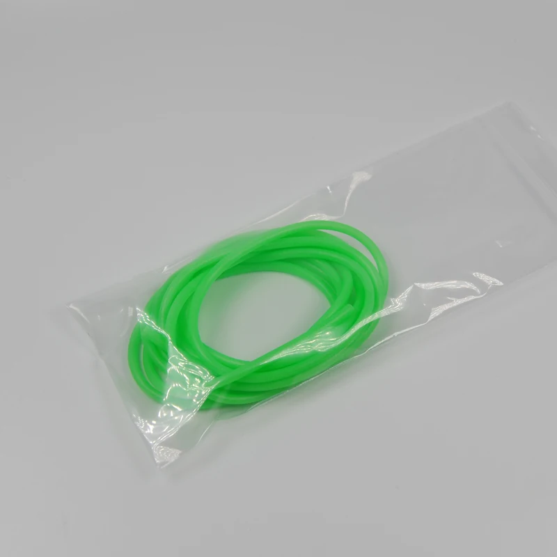 Bimoo-tubo luminoso de silicona suave para aparejo de agua salada, Material de goma suave, color verde oscuro, 2m/bolsa, 3mm - imagen 2