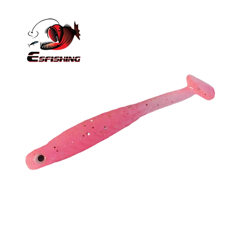 ESFISHING-cebo de silicona suave, Minnow de la suerte, 44mm, 12 piezas, Jigging, hielo Artificial, Mini señuelo de pesca - imagen 3