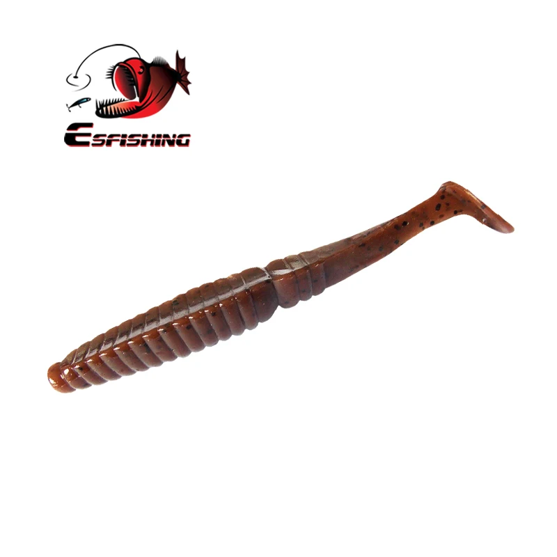 ESFISHING Stagger Shad 125mm4 Uds cebo Artificial de silicona suave Leurre Souple Wobblers Isca señuelo de pesca Artificial - imagen 5