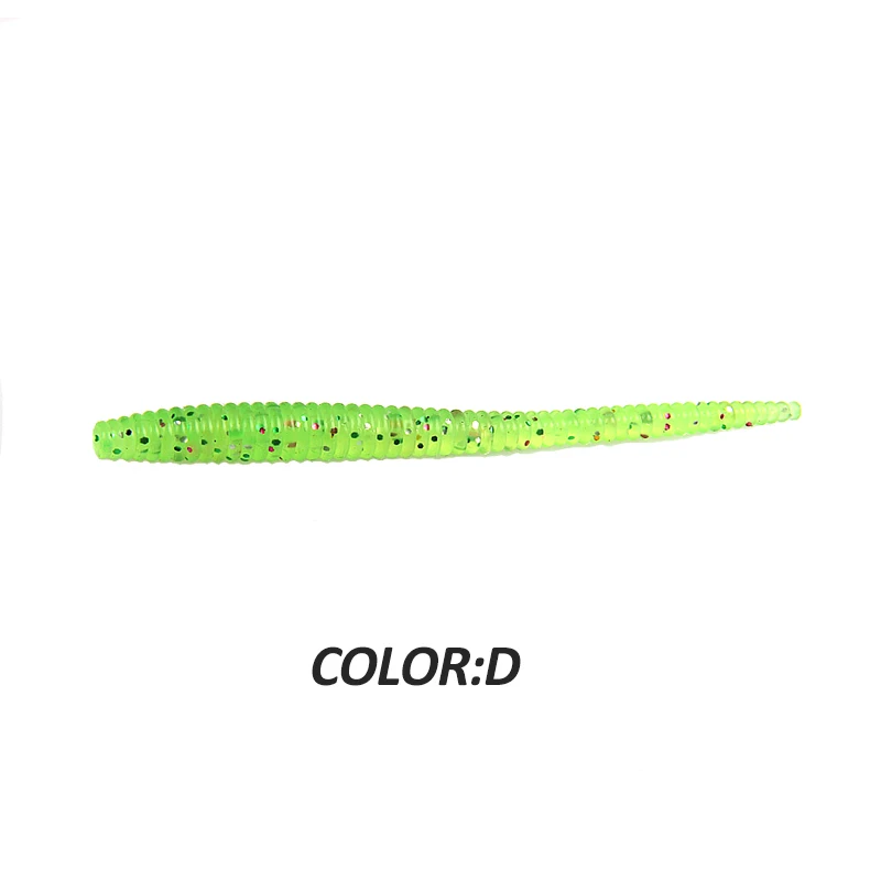 Cebos blandos de gusano supercontinent de hundimiento lento, señuelos de pesca artificiales de 80mm, gusanos de mar, pesca de lombriz de tierra, señuelos blandos Wobblers - imagen 5