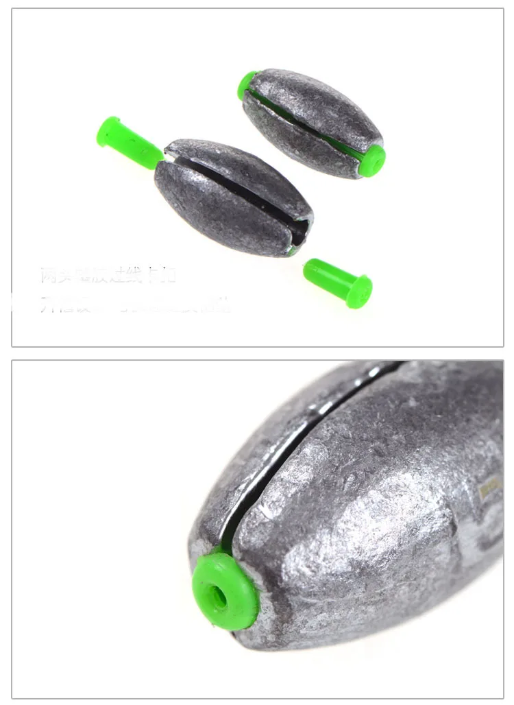 Accesorios de señuelo de pesca de plomo rápido, cables de paso medio en forma de oliva, piezas de caña de Rafting para barco de mar, 3-55g, bolsa de 1-5 piezas - imagen 5