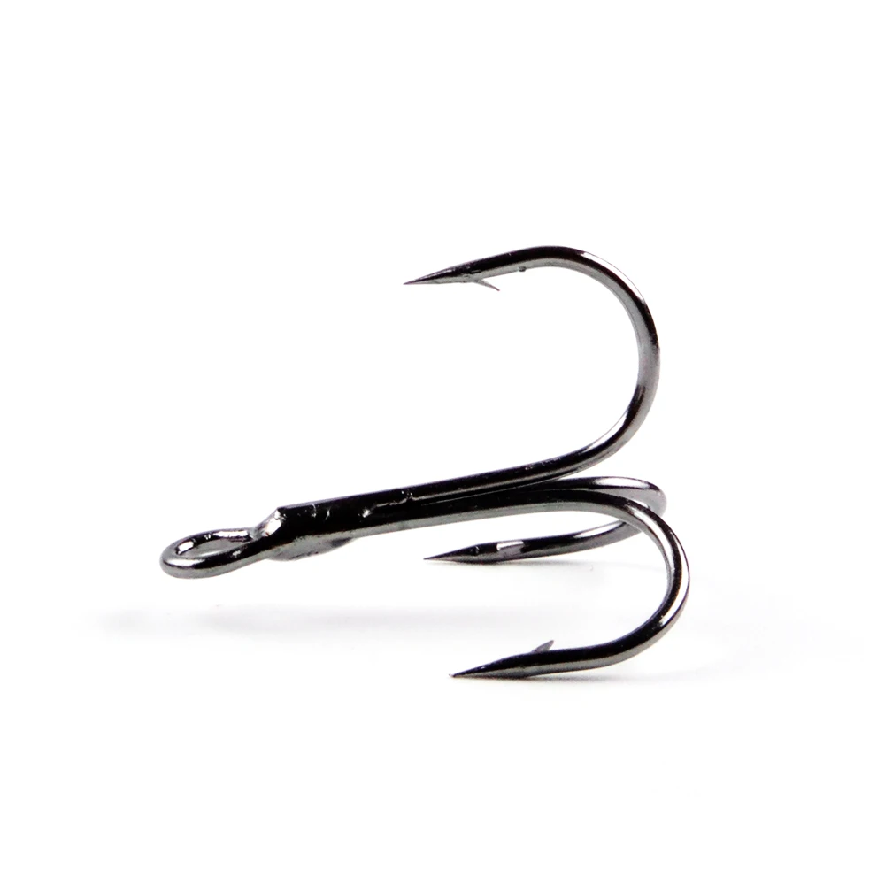 NGB 20 piezas anzuelo de pesca triple de acero rico en carbono 2 #   4 #   5 #   6 #   8 #   10 #   12 #   Aparejos de pesca con anzuelo de púas con cebo suave - imagen 4