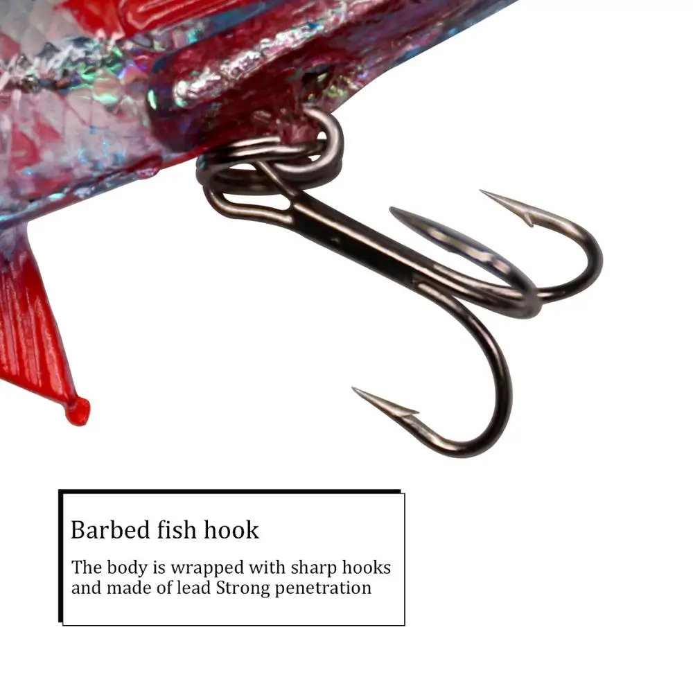 2 uds Lucio suave Swimbait 12cm 28g/1oz Shad pesca Wobbers T cola pesca de lubina señuelos blandos con anzuelo triple - imagen 3