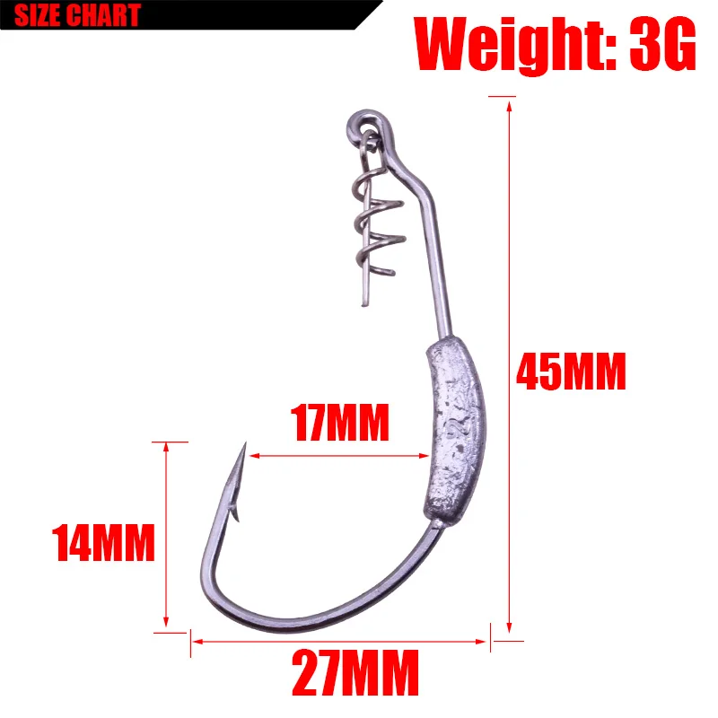 Anzuelo Compensado con muelle – Para Texas Rig y Carolina Rig - imagen 4