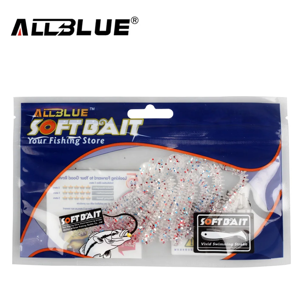 ALLBLUE-SEÑUELOS blandos vívidos 2017, cebo de pesca Swimbait Artificial, aparejos de pesca, 60mm/1,2g, 10 unids/lote - imagen 5