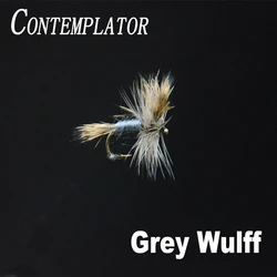CONTEMPLATOR 5 unids/caja gris Wulff silueta realista Mayfly dun moscas secas robustas 12 # Cebo artificial para pesca con mosca Ephemera danica