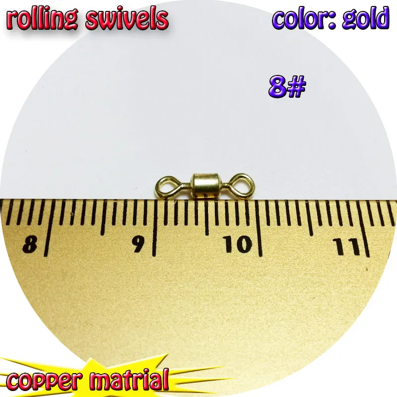 2025nuevas espolones rodantes de pesca, material de cobre, tamaño samll 3 # ---14 #   cantidad: 200 unids/lote - imagen 3
