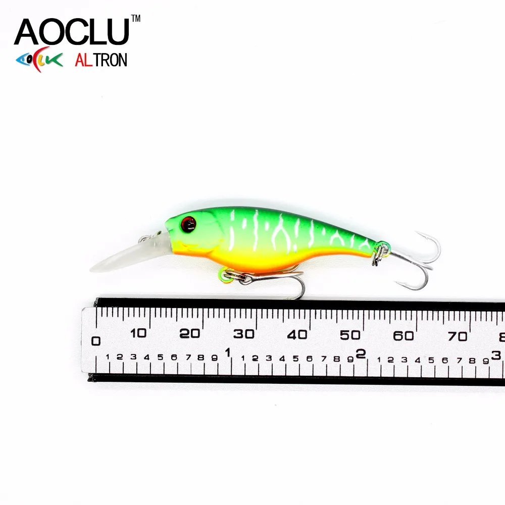 AOCLU flotante Wobbler Jerkbait 40mm 2,5g buceo 0,8 m de profundidad pequeño Minnow Shad manivela señuelo lubina trucha caballa barco pesca costera - imagen 2