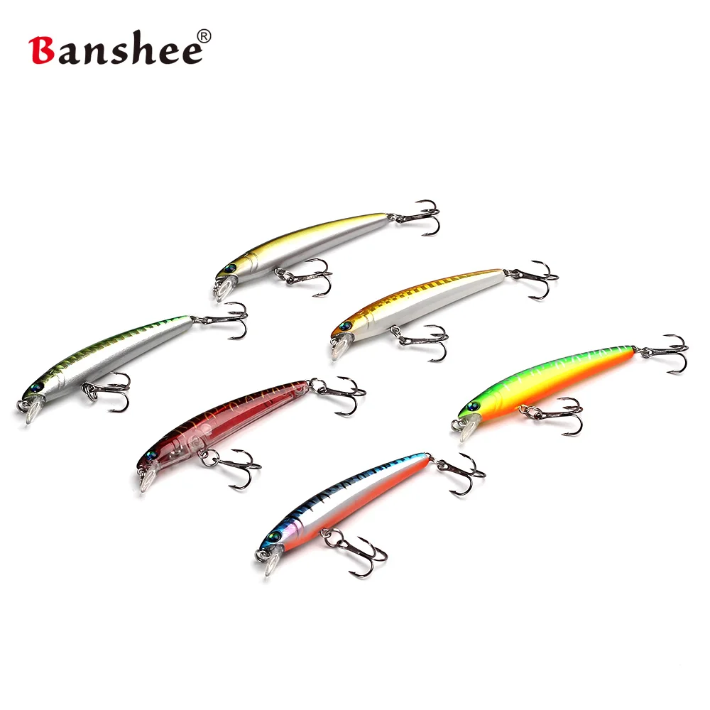 Señuelo de pesca de hundimiento lento, cebo Artificial duro, sonido Wobbler GO-011, Jerkbait Minnow, 70mm, 4,5g, 6 unids/lote