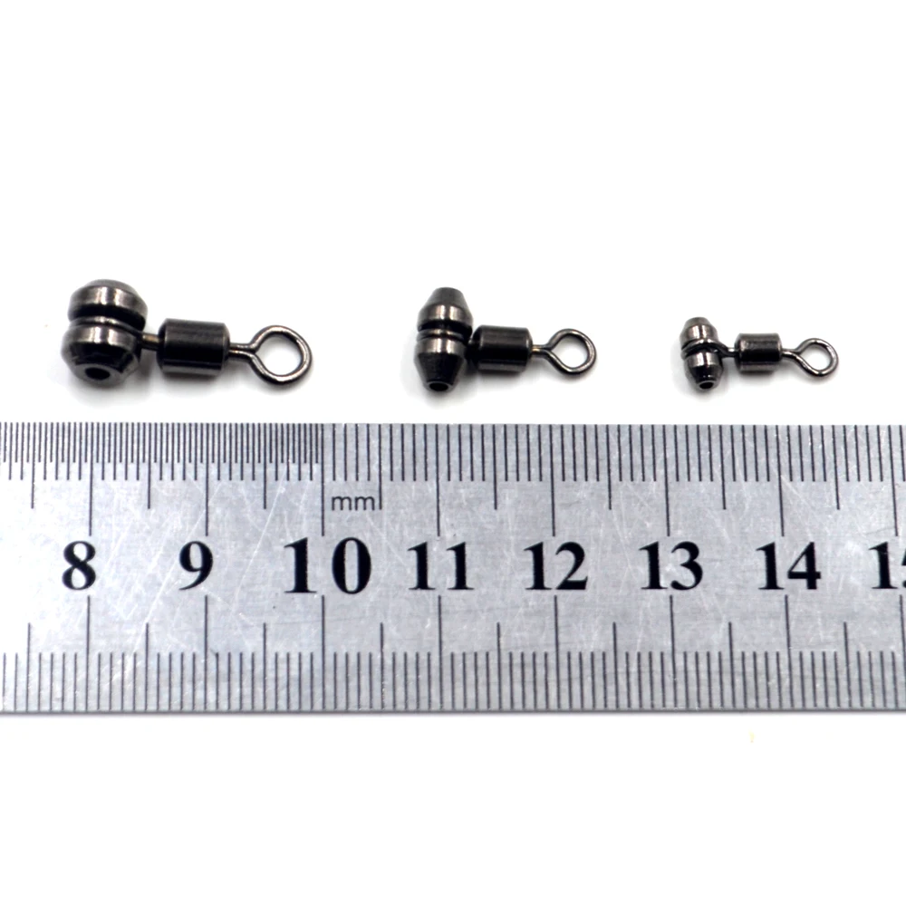 MNFT 12 Uds. Giratorios de pesca de 3 vías, aleación de latón, línea cruzada, grúa giratoria de pesca, conector de aparejos, tamaño L M S - imagen 5