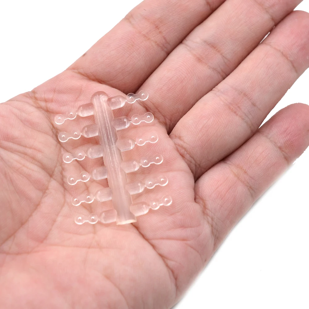 MNFT 120PCS cebo banda elástica anillo de goma señuelos calamar pesca cinturón de señuelo transparente - imagen 4