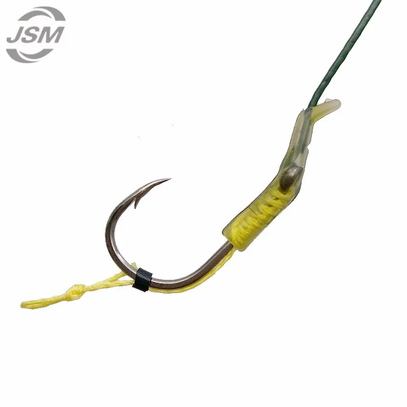 JSM-aparejos para el pelo de pesca de carpa, gancho de acero al carbono 8340, accesorios de pesca de carpa, 18 Uds. - imagen 3