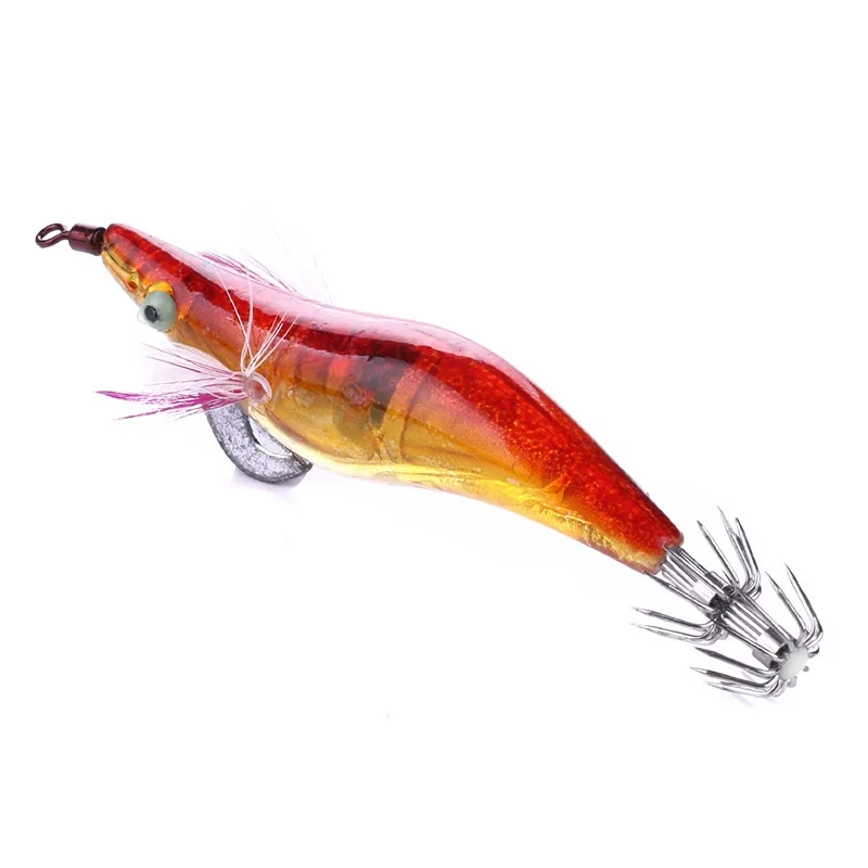Señuelo luminoso electrónico para pesca de camarones, plantilla de calamar, 10,5 cm, 12g, pesca nocturna, señuelo de calamar, aparejos de lubina, 6 uds. - imagen 3