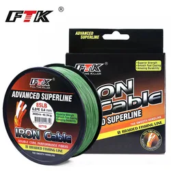 FTK-línea de pesca trenzada, 300m, 1,0-6,0 #, código 23-85LB, 4 colores, superresistente a la abrasión