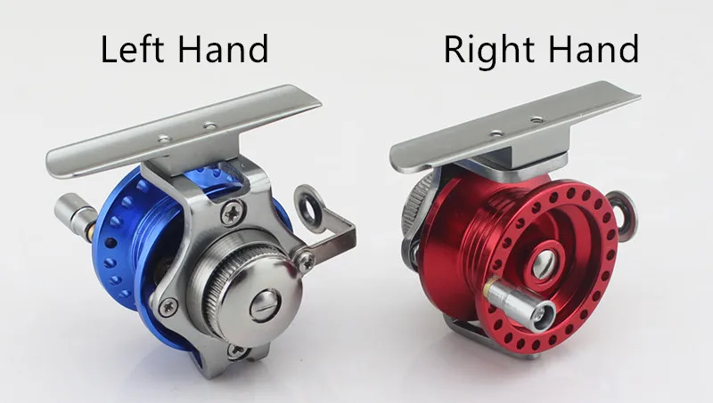 Carretes de pesca en hielo con mosca, rueda de línea de pescado totalmente de Metal con arrastre 40-60, carretes de mano izquierda y derecha, corredor de línea - imagen 4