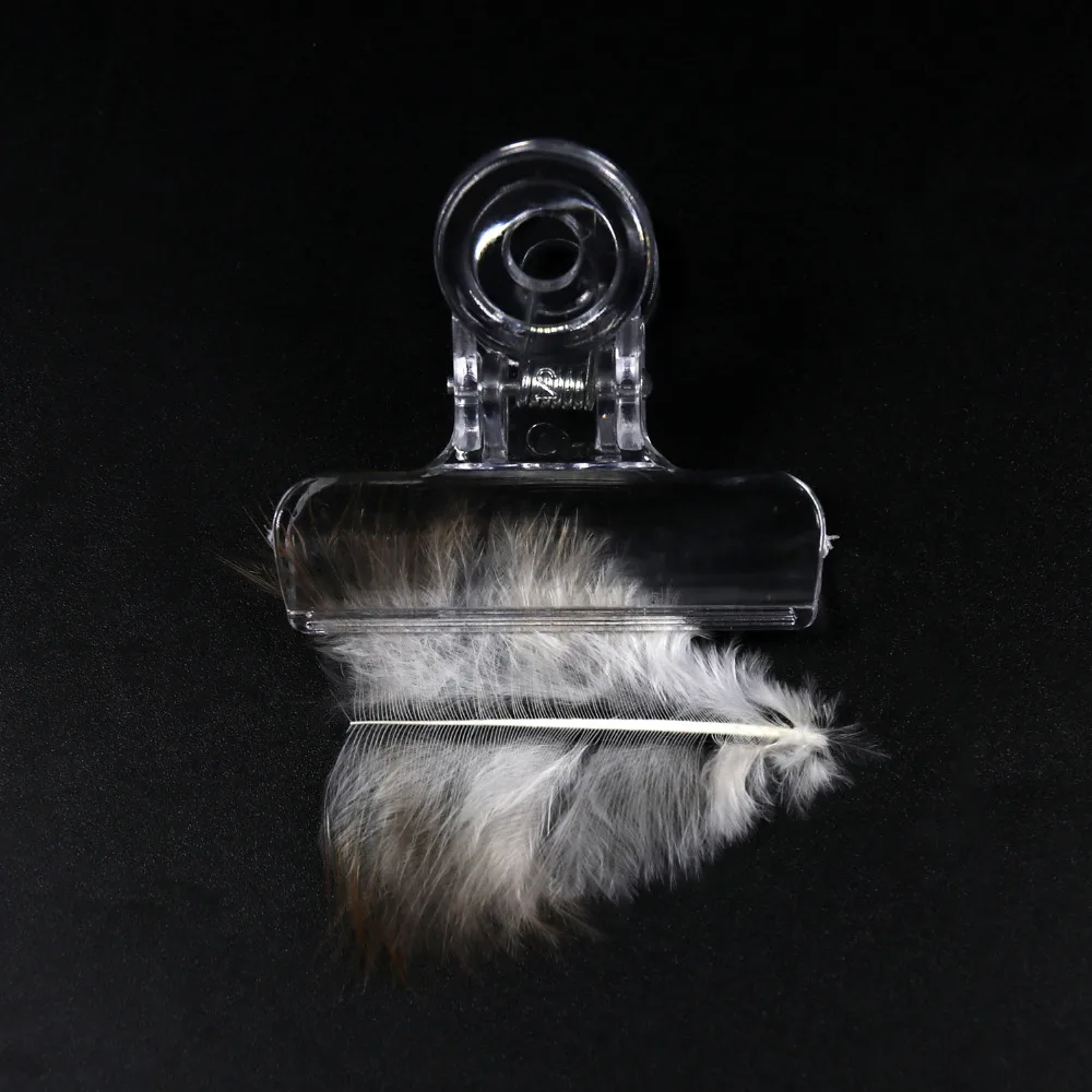 Bimoo, 4 Uds., atado de moscas transparente, Clips de plumas CDC, Clip de doblaje, herramientas de sujeción, accesorios de pesca con mosca S M L XL 25mm 35mm 45mm - imagen 5