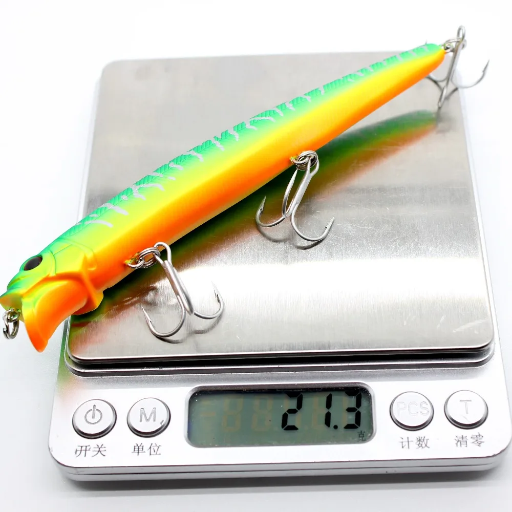 AOCLU-Cebo duro flotante Minnow Popper, señuelo de pesca con imán, transferencia de peso, lubina, anzuelos fundidos, Jerkbait Wobblers, 13cm, 21g - imagen 4