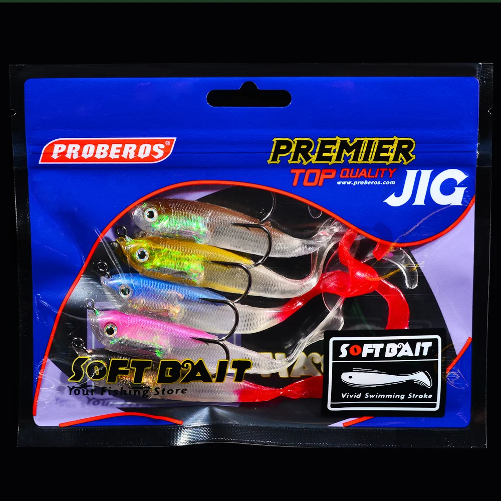 VALHALLA-señuelo de Pesca suave, cebo Artificial de silicona, aparejos de Pesca de carpa, 11,5 cm-15,5g, 5 unids/lote - imagen 5