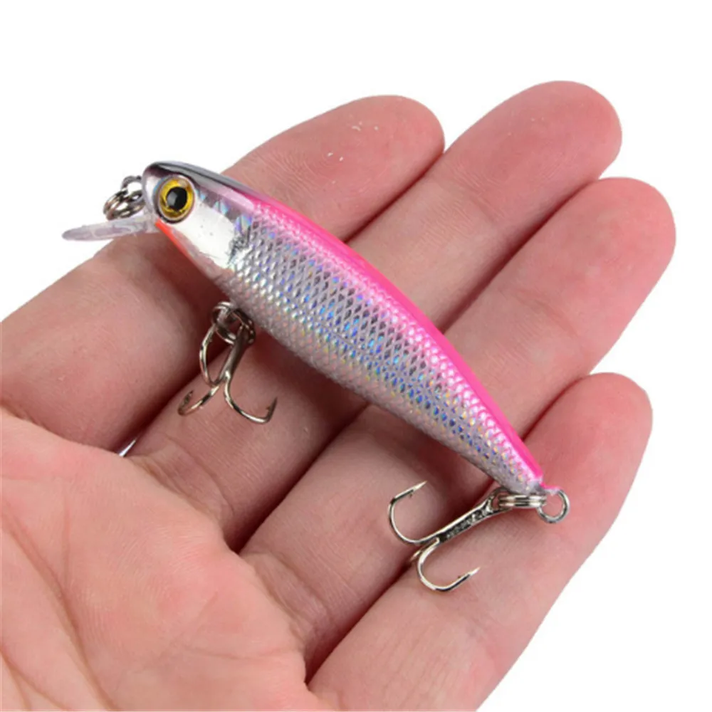 1 Uds 6,5 cm 4,5g señuelo de Pesca calidad Minnow señuelo ojos 3D cebo duro de plástico Pesca Artificial Jig Wobblers Crankbait cebo de Pesca - imagen 3