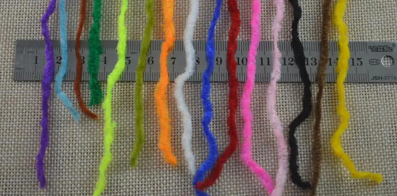 MNFT-cuerpo para atar moscas, Material para atar moscas, oropel de chenilla para gusanos de insectos, rayón, hilo de chenilla, 2 tarjetas - imagen 5