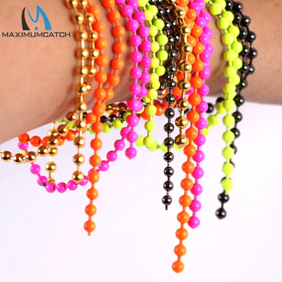 Maximumcatch 31 cm/pc atado de moscas cadena de cuentas atado ojos de cuentas Metal 3,1mm 4,1mm materiales de pesca con mosca - imagen 3