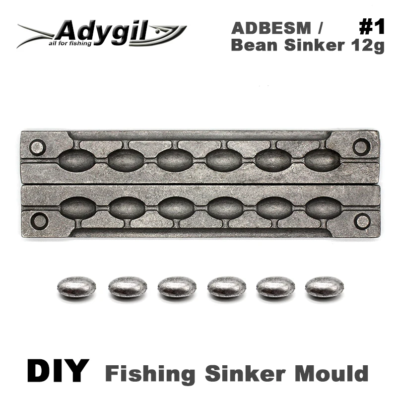 Adygil ADBESM Molde de Plomada para Frijol eficaz – DIY Pesca