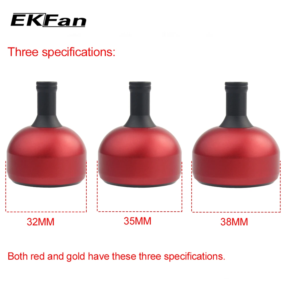 EKFan, 1 unidad, 32mm/35mm/38mm, perilla de mango de pesca de aleación de aluminio para fundición de cebo, piezas de mango de carrete giratorio - imagen 4