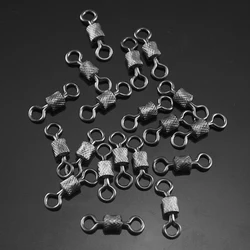 MNFT 30 Uds potencia de prueba 60KG conector giratorio anzuelo de pesca carpa barril de pesca giratorios accesorios de pesca de acero inoxidable