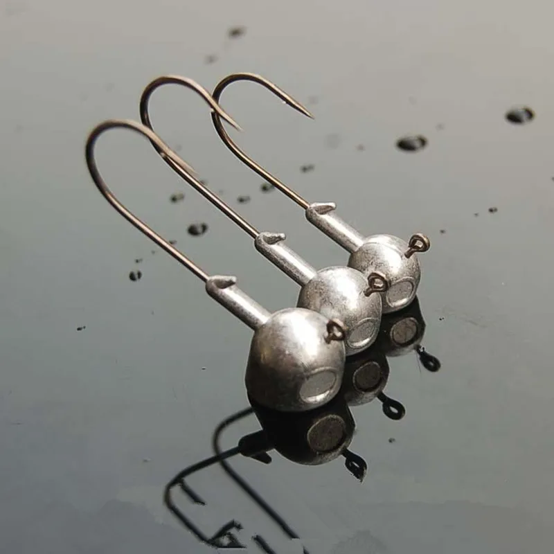 Gancho de pesca con soporte de bola, anzuelo de gusano suave con cabeza de anzuelo, 3,5g/7g/14g/18g, señuelos combinados, cebo, anzuelo, captura de lubina, colgante gratis - imagen 2