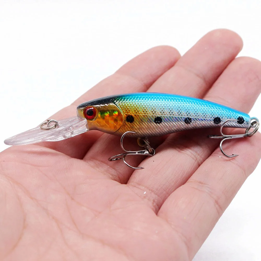 1 piezas 8,0g 9 cm Minnow Señuelos de Pesca Wobblers todo para la pesca Crankbaits Isca Artificial cebos duros bajo señuelos trolling Pike carpa - imagen 4