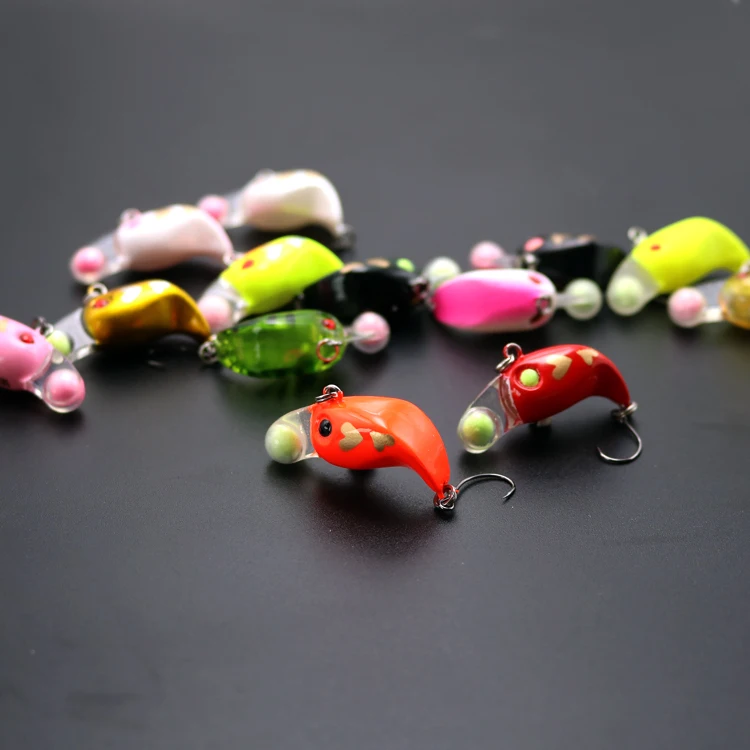 Señuelo de pesca de 1 piezas que se hunde, Mini VIB Minnow, 2,5 cm, 3g, Artificial, pequeño, duro, anzuelo afilado, Crankbait, Wobbler, aparejos de trucha - imagen 4