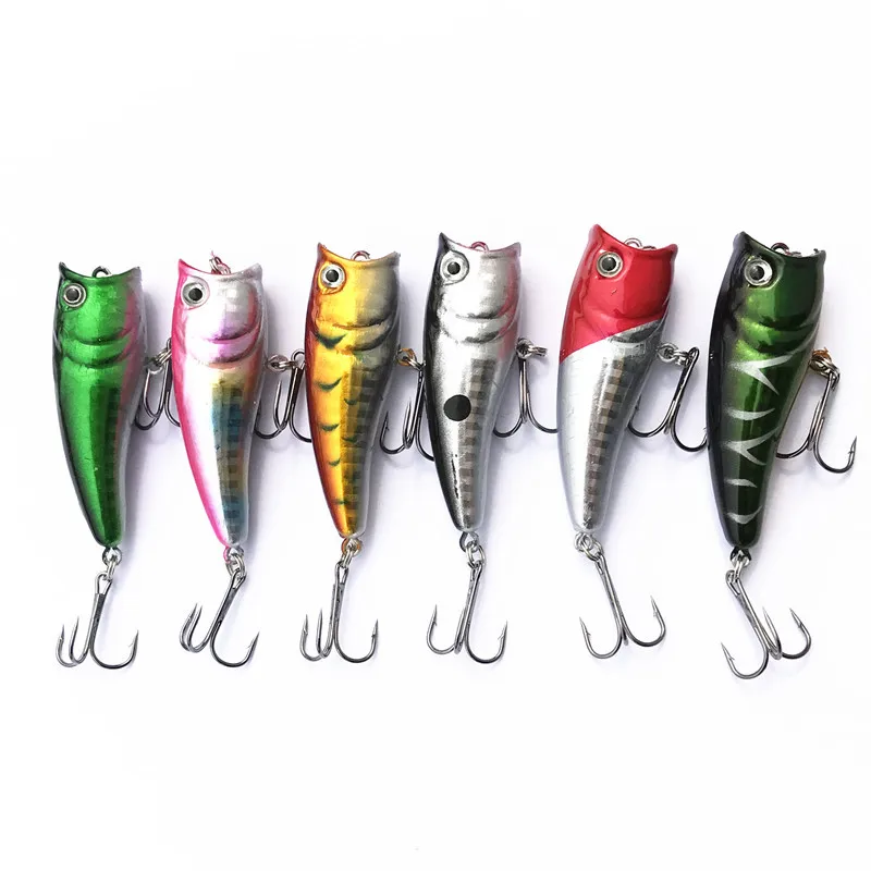 Señuelo Popper Topwater de 6 cm – Cebo artificial duro de gran boca