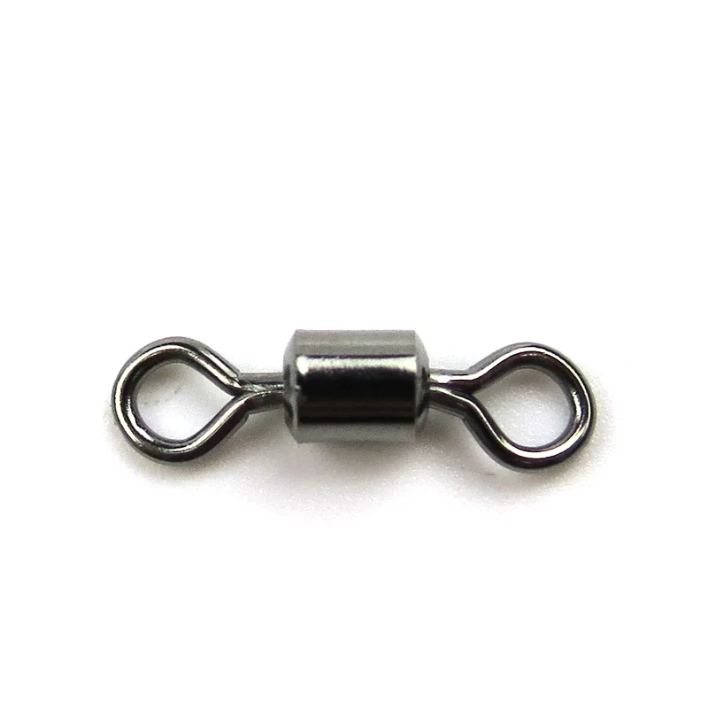 Conector giratorio de pesca, accesorios de pesca de mar, anillos sólidos, tamaño 4 #, 100 piezas - imagen 2