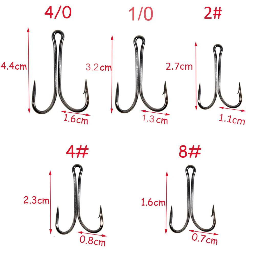 Anzuelo de pesca doble de caña larga, 8 #-150, anzuelo Duple para anzuelo de lubina, aparejos de pesca para señuelo suave, 4/0 unids/caja - imagen 2