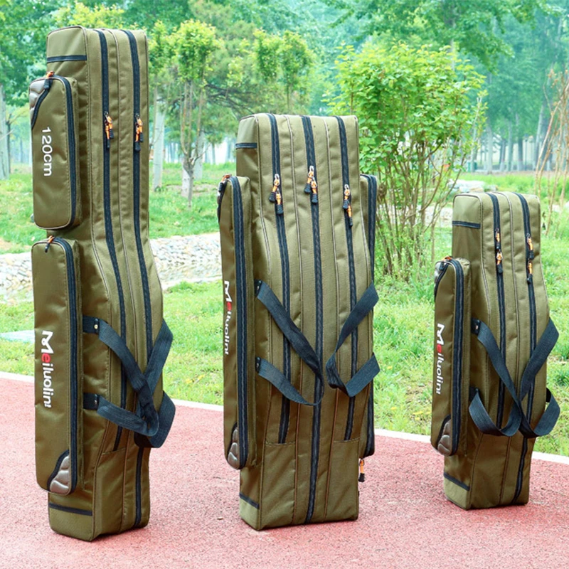 Bolsa de pesca Oxford, bolsa gruesa de 2/3 capas, 120cm, portátil, para caña de pescar plegable, mochila de gran capacidad XA115G - imagen 3