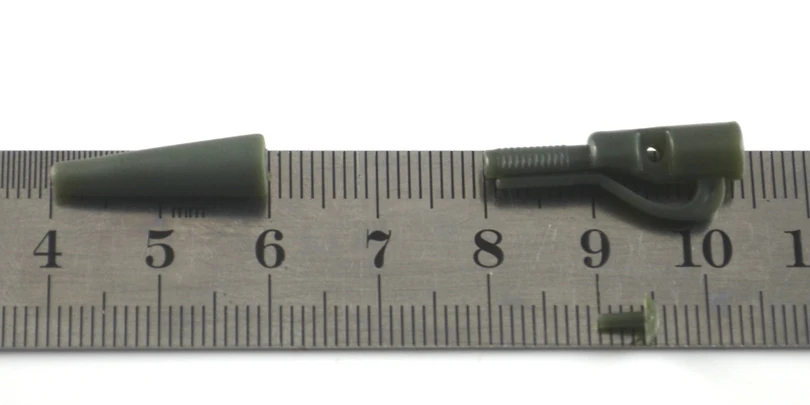 MNFT-Juego de 12 aparejos de pesca para carpa, Clips de plomo de seguridad para exteriores, herramienta de aparejos de pesca de carpa, Clips de plomo de seguridad con pasadores, tubos de goma de cola - imagen 3