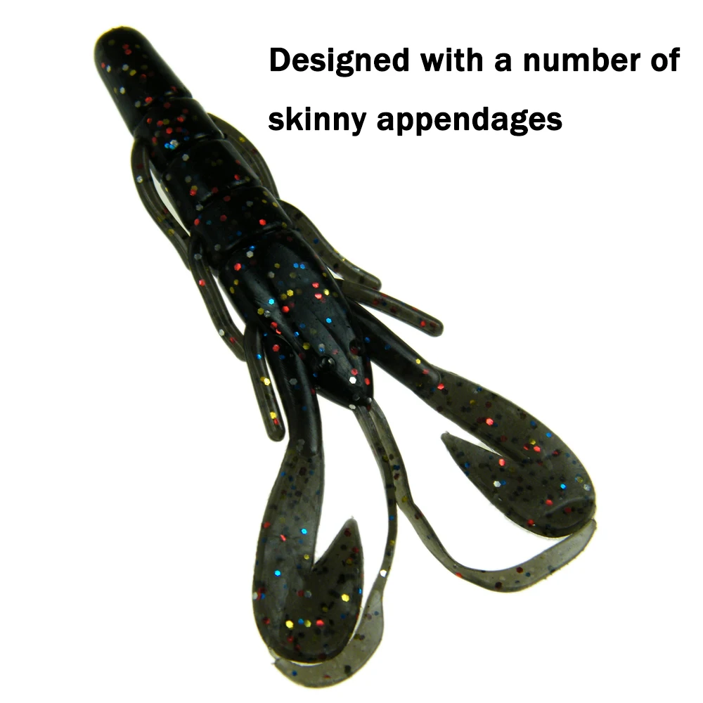 15 Uds 6g 9,5 cm Señuelos de Pesca blandos cebos artificiales velocidad Craw criatura garra cebo trucha salmón lubina señuelo de pesca Jig Trailer - imagen 2