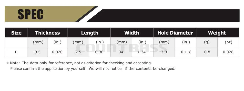 Countbass 50 Uds hoja de hélice de acero inoxidable, cuchillas de apoyo, señuelos de pesca de superficie DIY, Popper, plantillas de natación - imagen 3