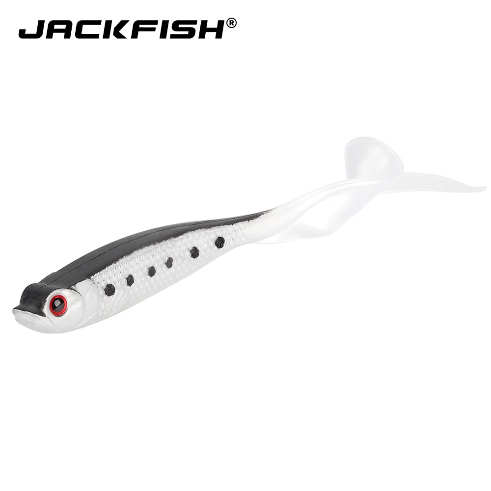 JACKFISH-cebo suave de cola larga, cebo de silicona de 12cm/6g, 1 unidad, señuelos de pesca blandos, aparejos de pesca - imagen 2