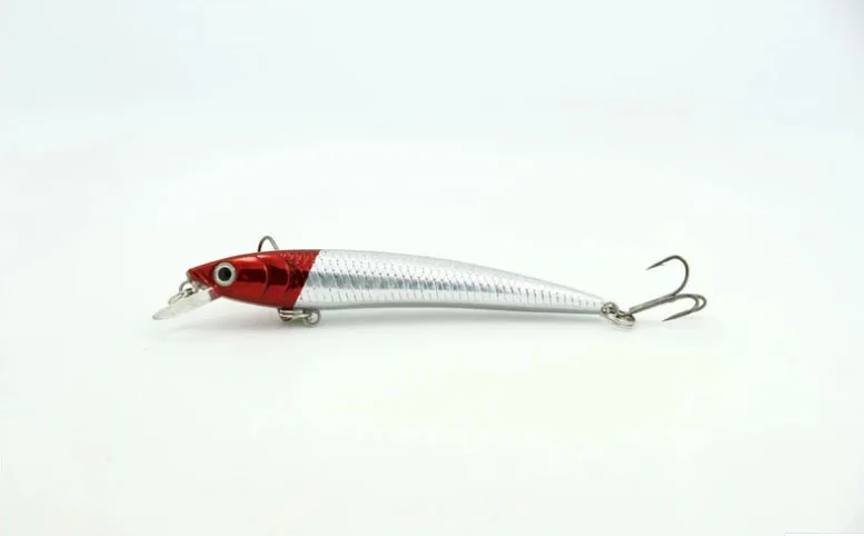 Señuelo Artificial Minnow pesca cebo de plástico duro 9,8 cm 7g para lubina mandarín cabeza de serpiente 3D ojo vivo lote 2 piezas en oferta - imagen 2