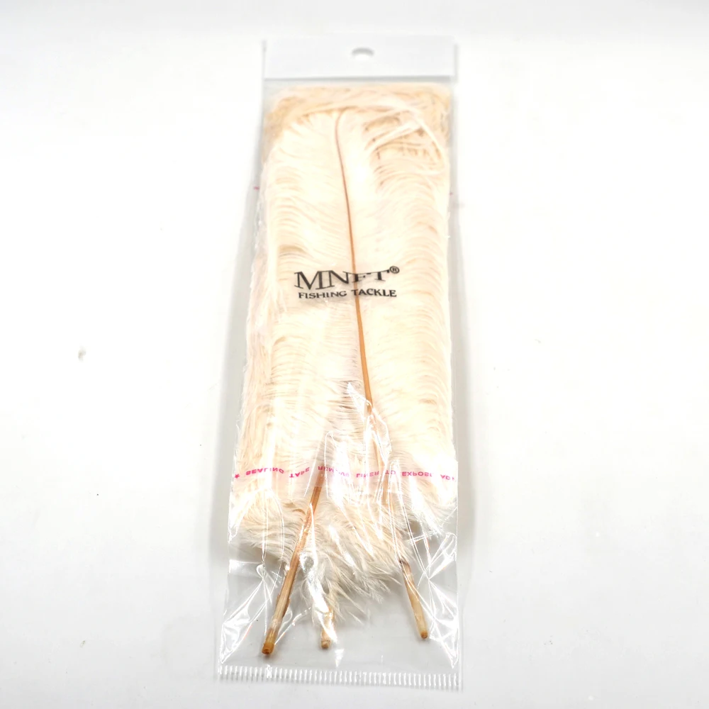 MNFT 4 Uds pluma de avestruz de hierba larga 30-35cm de longitud para atado de moscas intruso Streamer pesca con mosca de agua salada moscas atado materiales - imagen 4