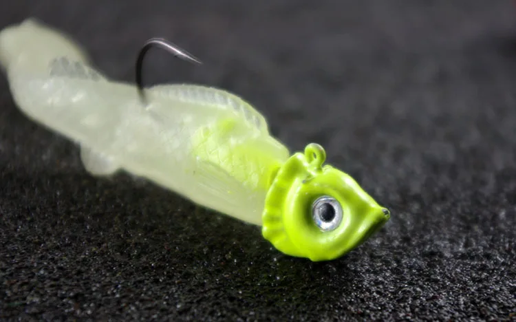 Señuelo de pesca nocturno que brilla en vivo, súper pez, calidad sin viento, anzuelo único, cabeza de anzuelo, cebo suave, 9g, 16g - imagen 3