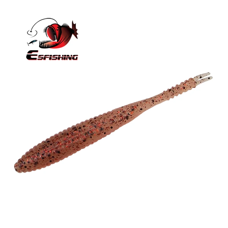 ESFISHING-Cebo de silicona suave S Shad, 6 piezas, 90mm, Wobbler, Pesca en mar, lago, río, lubina realista, aparejos de señuelo de Pesca Artificial - imagen 4