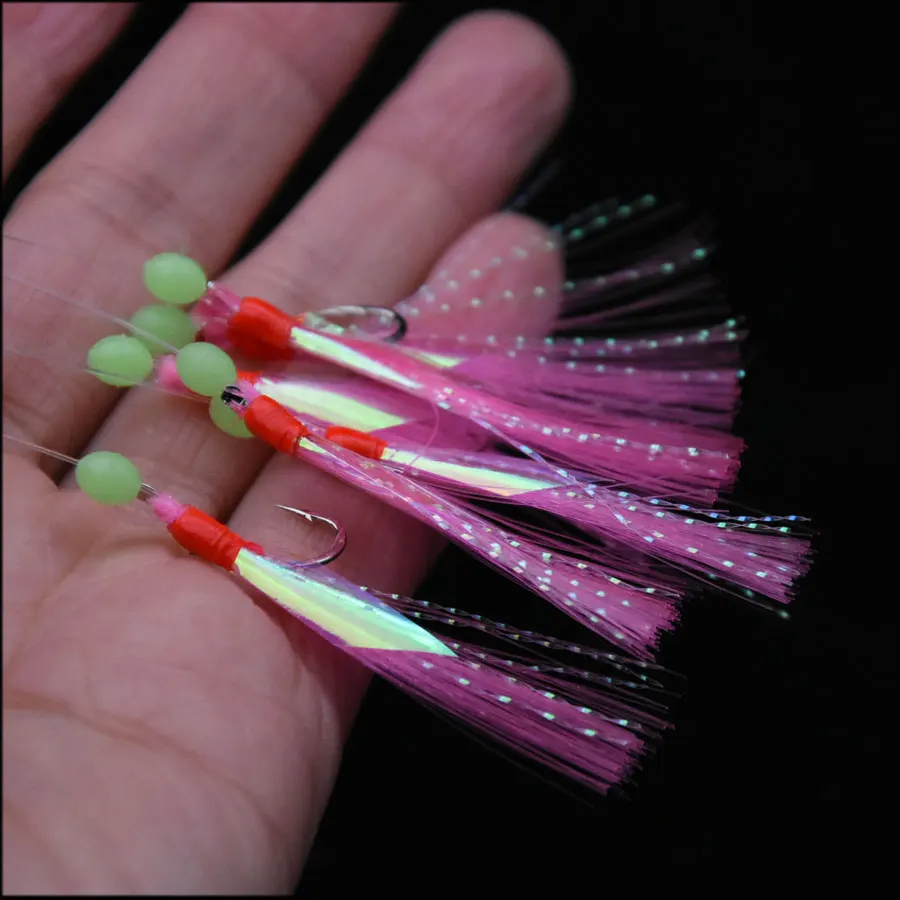 Pesca sabiki samodur, anzuelo de caballa de pesca, anzuelos de aparejo sabiki, señuelo de pesca, anzuelo de cebo, accesorios de aparejos - imagen 4