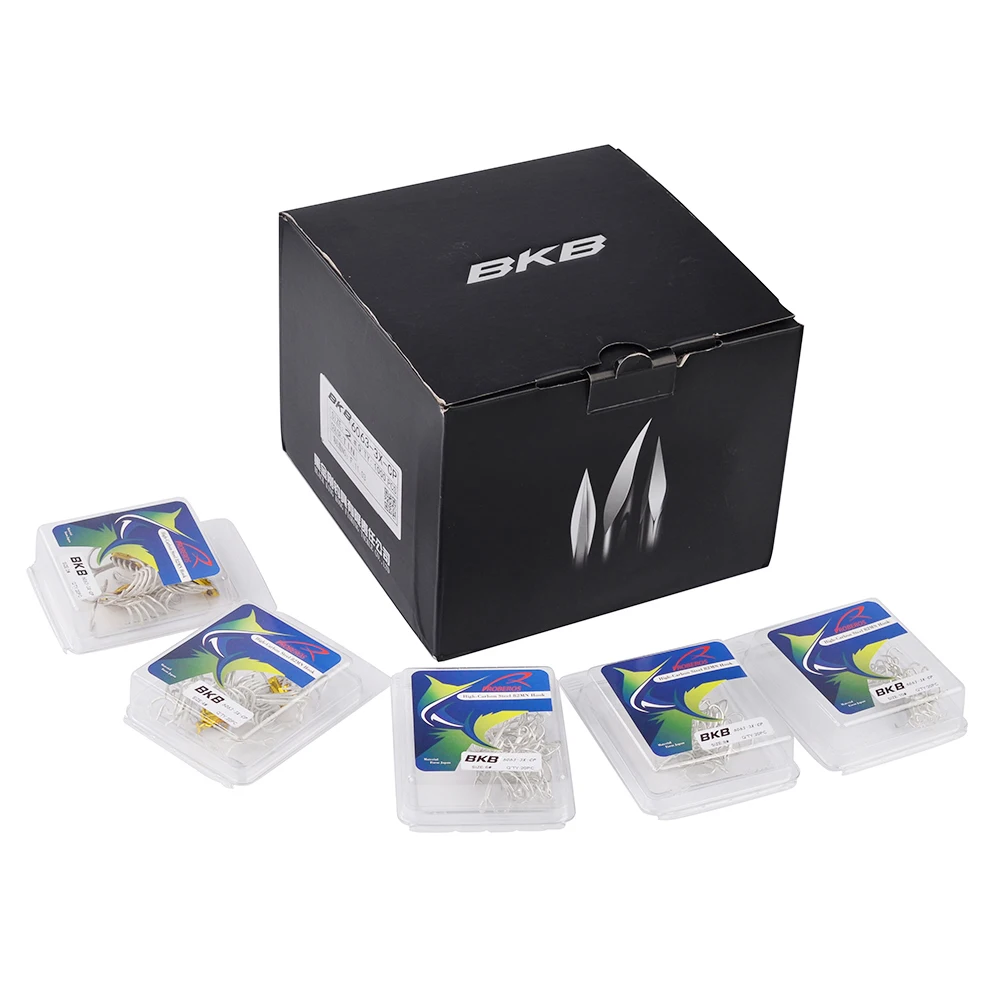 PROBEROS-anzuelos de pesca BKK 60603-CP, anzuelos triples de acero con alto contenido de carbono 2/4/6/8/10 #, aparejos de pesca súper afilados, 20 unidades - imagen 4