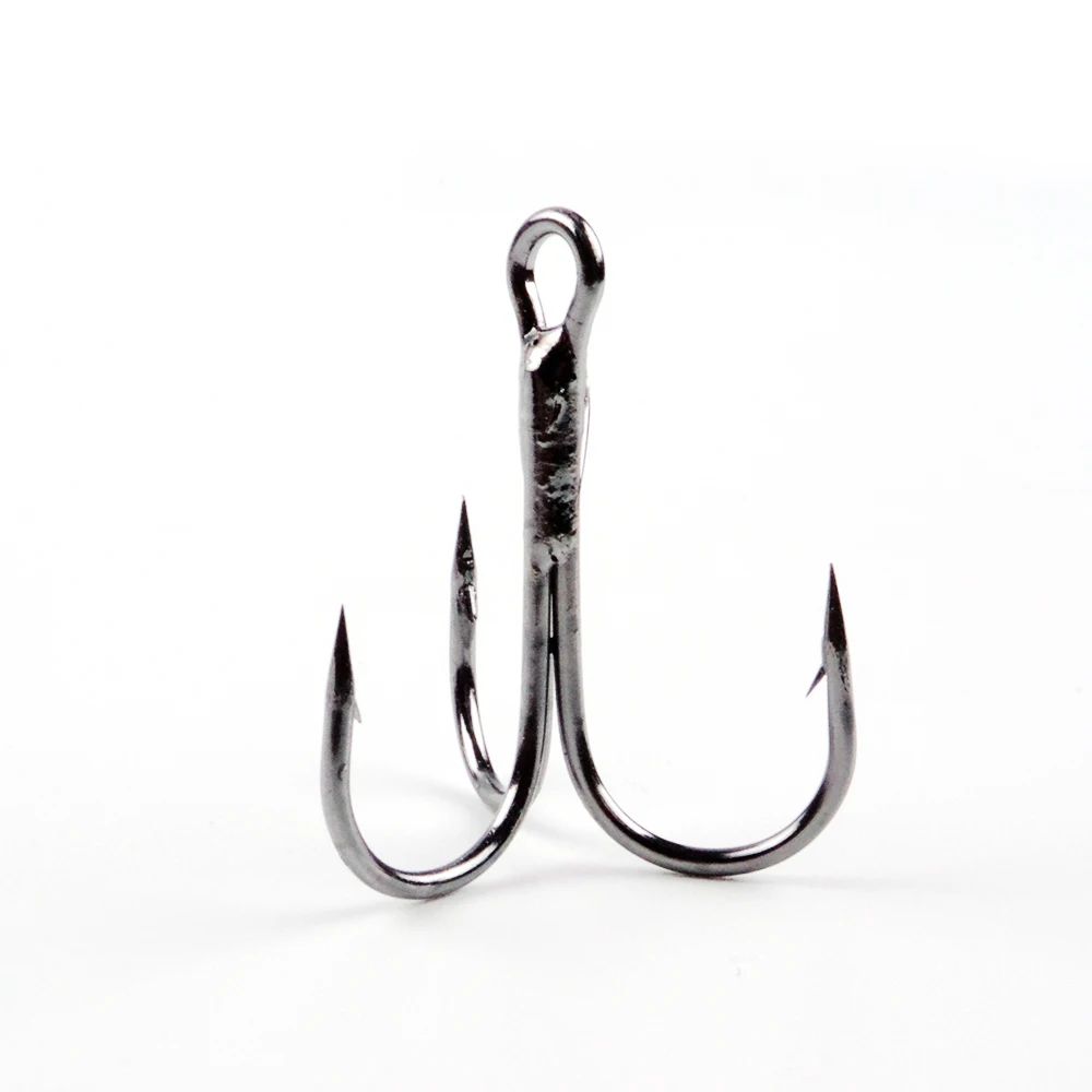 NGB 20 piezas anzuelo de pesca triple de acero rico en carbono 2 #   4 #   5 #   6 #   8 #   10 #   12 #   Aparejos de pesca con anzuelo de púas con cebo suave - imagen 3