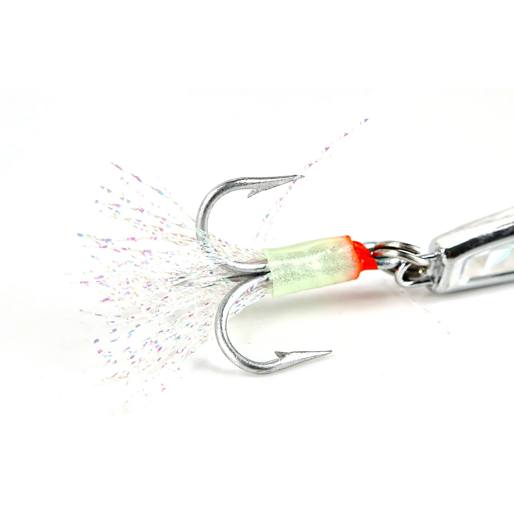 FISH KING-señuelo de plantilla de Metal con anzuelo de acero inoxidable, cebo Artificial duro con ojo 3D, aparejos de Pesca de mar, 40G - imagen 3